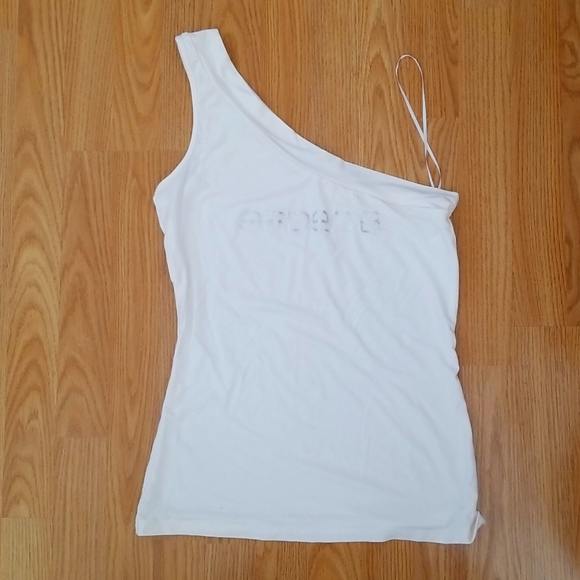 Arden B white asymmetrical top - Picture 1 of 7